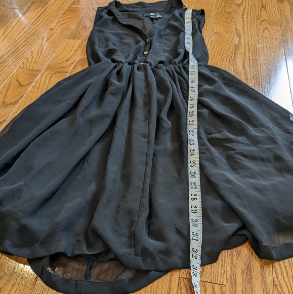 H&M Black Sleeveless Mini Dress size 4 - Picture 6 of 7